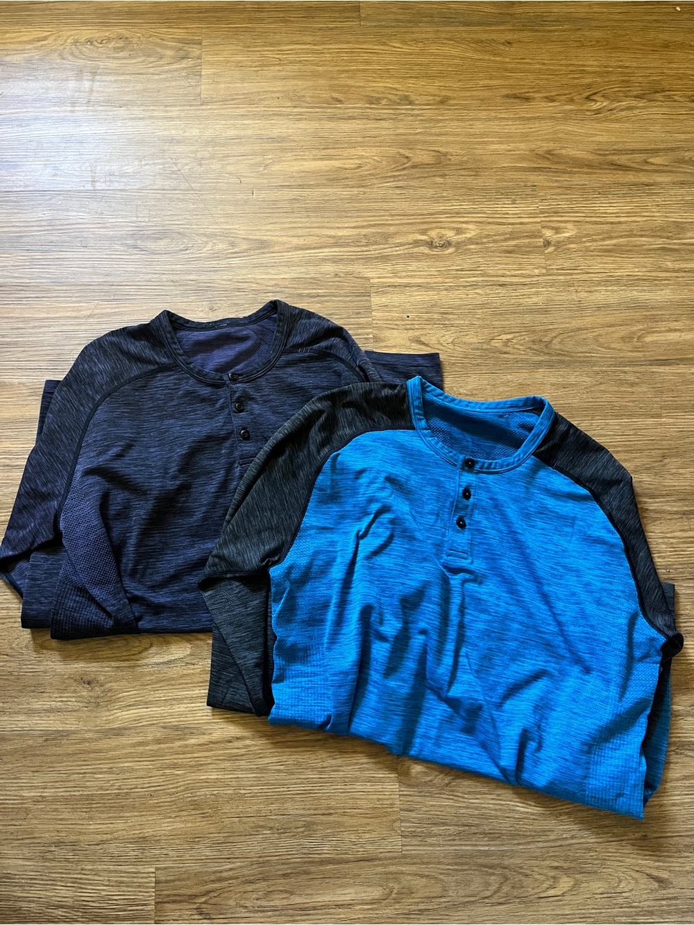 Lululemon Metal Vent Tech Henley Shirt Mens XL Long Sleeve Sweat Wicking 2 Pack